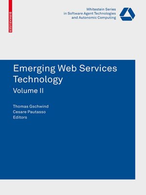 cover image of Emerging Web Services Technology, Volume II